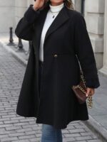 SHEIN GRANDE TAILLE (44/46/48/50/52/54) Manteau élégant à double boutonnage SHEIN – Coupe fluide, style automne-hiver E104 https://sheinstyle.store original Algerie DZ