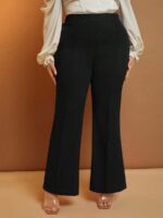 SHEIN GRANDE TAILLE (44/46/48/50/52/54) Pantalon large SHEIN  – Noir, grande taille, élégant et fluide V97 https://sheinstyle.store original Algerie DZ