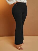 SHEIN GRANDE TAILLE (44/46/48/50/52/54) Pantalon large SHEIN  – Noir, grande taille, élégant et fluide V97 https://sheinstyle.store original Algerie DZ