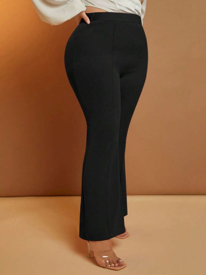 SHEIN GRANDE TAILLE (44/46/48/50/52/54) Pantalon large SHEIN  – Noir, grande taille, élégant et fluide V97 https://sheinstyle.store original Algerie DZ