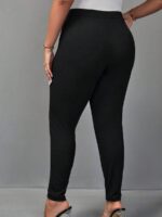 SHEIN GRANDE TAILLE (44/46/48/50/52/54)  – Pantalon skinny grande taille, taille haute, boutons avant H24 https://sheinstyle.store original Algerie DZ