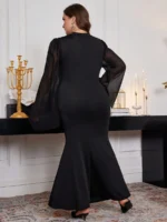 SHEIN GRANDE TAILLE (44/46/48/50/52/54)  – Robe maxi élégante, manches évasées, coupe sirène, spéciale  soirées E156 https://sheinstyle.store original Algerie DZ