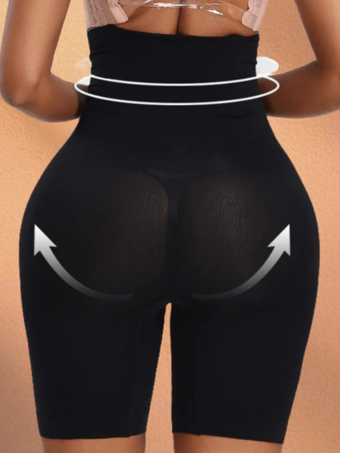 SHEIN GRANDE TAILLE (44/46/48/50/52/54) Short gainant taille haute effet sculptant – Coupe confortable, noir E133 https://sheinstyle.store original Algerie DZ