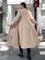 SHEIN GRANDE TAILLE (44/46/48/50/52/54) Coupe-vent élégant à manches longues col tailleur double boutonnage e144 https://sheinstyle.store original Algerie DZ