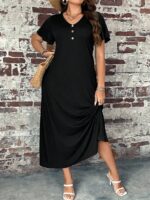 SHEIN GRANDE TAILLE (48/50) – Robe boutonnée pour femme, coupe classique V93 https://sheinstyle.store original Algerie DZ