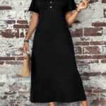 SHEIN GRANDE TAILLE (48/50) – Robe boutonnée pour femme, coupe classique V93 https://sheinstyle.store original Algerie DZ