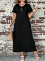 SHEIN GRANDE TAILLE (48/50) – Robe boutonnée pour femme, coupe classique V93 https://sheinstyle.store original Algerie DZ