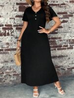 SHEIN GRANDE TAILLE (48/50) – Robe boutonnée pour femme, coupe classique V93 https://sheinstyle.store original Algerie DZ