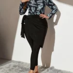 SHEIN GRANDE TAILLE (48/50) – Burkini tropical couvrant avec paréo assorti E27 https://sheinstyle.store original Algerie DZ