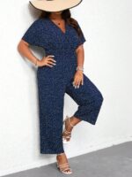 SHEIN GRANDE TAILLE (44/46/48/50/52/54) – Combinaison ample à pois avec ceinture et col en V E55 https://sheinstyle.store original Algerie DZ