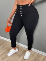 SHEIN GRANDE TAILLE (52/54) Jean skinny noir doublé coton – Confort extensible E155 https://sheinstyle.store original Algerie DZ
