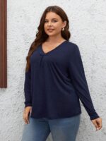 SHEIN GRANDE TAILLE (44/46/48/50/52/54) Pull uni à col V V27 https://sheinstyle.store original Algerie DZ