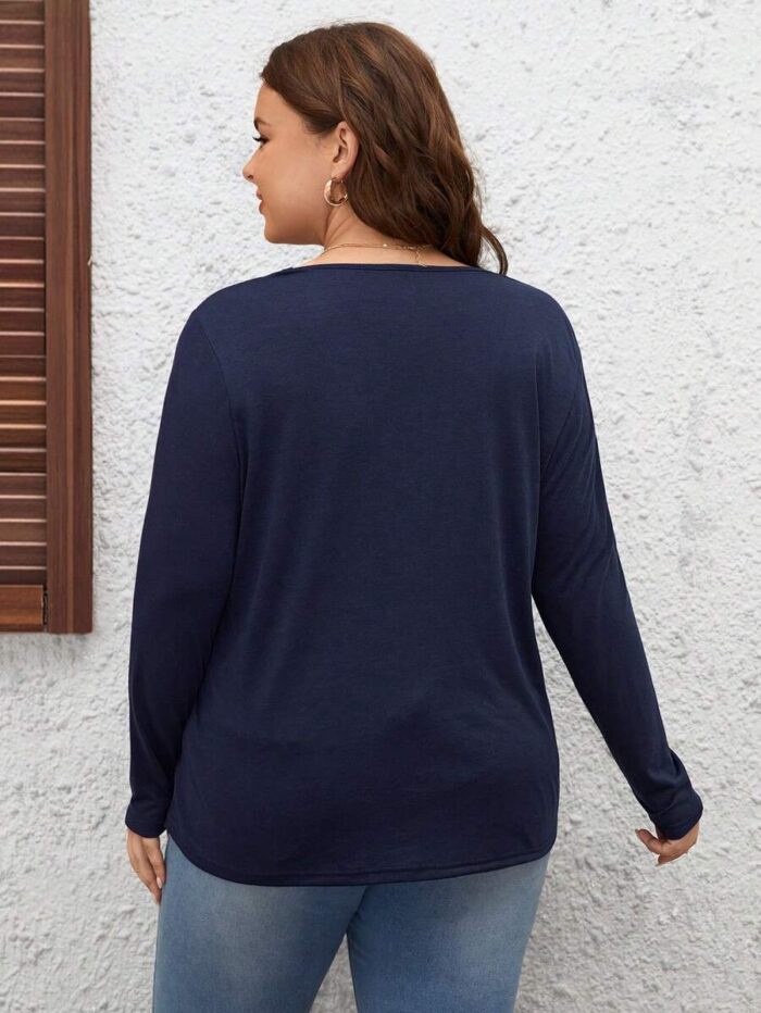 SHEIN GRANDE TAILLE (44/46/48/50/52/54) Pull uni à col V V27 https://sheinstyle.store original Algerie DZ
