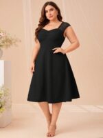 SHEIN GRANDE TAILLE (44/46/48/50/52/54) Robe à encolure cœur froncée à l'avant E65 https://sheinstyle.store original Algerie DZ