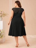 SHEIN GRANDE TAILLE (44/46/48/50/52/54) Robe à encolure cœur froncée à l'avant E65 https://sheinstyle.store original Algerie DZ