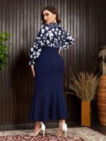 SHEIN GRANDE TAILLE (44/46/48/50/52/54) Robe à fleurs avec col cache-cœur – Élégante et féminine E77 https://sheinstyle.store original Algerie DZ