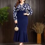 SHEIN GRANDE TAILLE (52/54) Robe à fleurs avec col cache-cœur – Élégante et féminine E77 https://sheinstyle.store original Algerie DZ