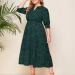 SHEIN GRANDE TAILLE (52/54) Robe A-line à pois pour l'été E66 https://sheinstyle.store original Algerie DZ