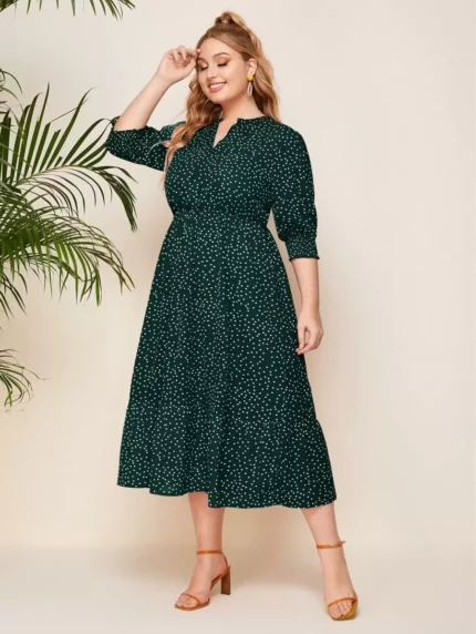 SHEIN GRANDE TAILLE (52/54) Robe A-line à pois pour l'été E66 https://sheinstyle.store original Algerie DZ