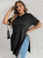 SHEIN GRANDE TAILLE (44/46/48/50/52/54) LIQUETTE à fente latérale E60 https://sheinstyle.store original Algerie DZ