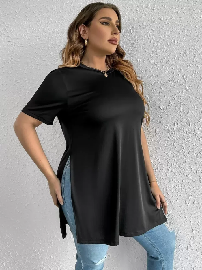 SHEIN GRANDE TAILLE (44/46/48/50/52/54) LIQUETTE à fente latérale E60 https://sheinstyle.store original Algerie DZ