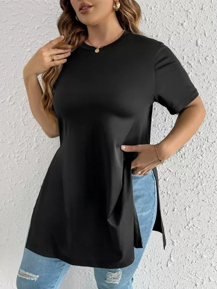 SHEIN GRANDE TAILLE (44/46/48/50/52/54) LIQUETTE à fente latérale E60 https://sheinstyle.store original Algerie DZ