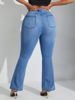 SHEIN GRANDE TAILLE (44/46) – Jean femme ample effet délavé E63 https://sheinstyle.store original Algerie DZ