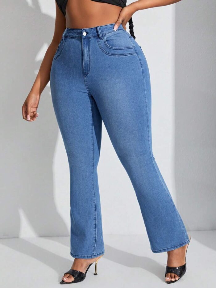 SHEIN GRANDE TAILLE (44/46) – Jean femme ample effet délavé E63 https://sheinstyle.store original Algerie DZ