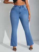 SHEIN GRANDE TAILLE (44/46) – Jean femme ample effet délavé E63 https://sheinstyle.store original Algerie DZ