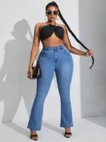 SHEIN GRANDE TAILLE (44/46) – Jean femme ample effet délavé E63 https://sheinstyle.store original Algerie DZ