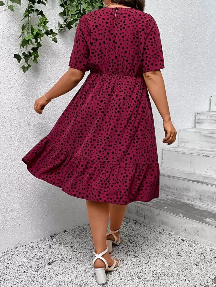 SHEIN GRANDE TAILLE (44/46) – Robe à pois avec volants, coupe fluide E25 https://sheinstyle.store original Algerie DZ