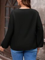 SHEIN GRANDE TAILLE (50/52/54) – Blouse à encolure dégagée et manches bouffantes V31 https://sheinstyle.store original Algerie DZ