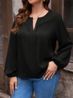 SHEIN GRANDE TAILLE (50/52/54) – Blouse à encolure dégagée et manches bouffantes V31 https://sheinstyle.store original Algerie DZ