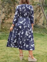 SHEIN GRANDE TAILLE (52/54) – Robe à imprimé fleuri manches 3/4 pour femme E56 https://sheinstyle.store original Algerie DZ