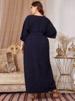 SHEIN GRANDE TAILLE (52/54) – Robe imprimée florale dorée pour femme E35 https://sheinstyle.store original Algerie DZ