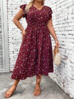 SHEIN GRANDE TAILLE (46/48/50/52/54) – Robe longue festive brodée à fleurs avec taille élastiquée et volants E186 https://sheinstyle.store original Algerie DZ SHEIN GRANDE TAILLE (46/48/50/52/54) – Robe longue festive brodée à fleurs avec taille élastiquée et volants E186 https://sheinstyle.store original Algerie DZ