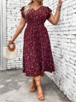 SHEIN GRANDE TAILLE (46/48/50/52/54) – Robe longue festive brodée à fleurs avec taille élastiquée et volants E186 https://sheinstyle.store original Algerie DZ SHEIN GRANDE TAILLE (46/48/50/52/54) – Robe longue festive brodée à fleurs avec taille élastiquée et volants E186 https://sheinstyle.store original Algerie DZ