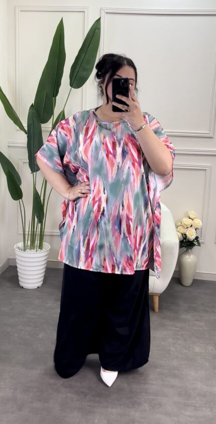2900 da ensemble grande taille  (52 à 64) pantalon + haut demi manches demic3 https://sheinstyle.store original Algerie DZ