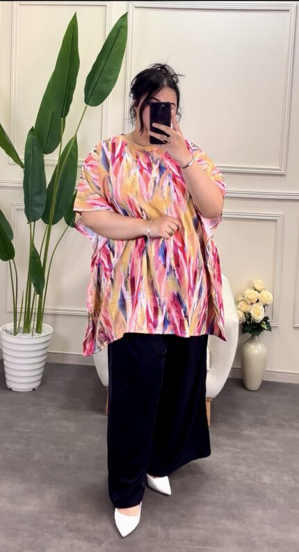 2900 da ensemble grande taille  (52 à 64) pantalon + haut demi manches demic2 https://sheinstyle.store original Algerie DZ