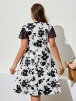 SHEIN GRANDE TAILLE (44/46/48/50/52/54) – Robe élastique à fleurs col V manches courtes e192 https://sheinstyle.store original Algerie DZ SHEIN GRANDE TAILLE (44/46/48/50/52/54) – Robe élastique à fleurs col V manches courtes e192 https://sheinstyle.store original Algerie DZ