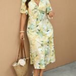 SHEIN GRANDE TAILLE (44/46/48/50/52/54) Robe d'été casual grande taille à col en V e193 https://sheinstyle.store original Algerie DZ