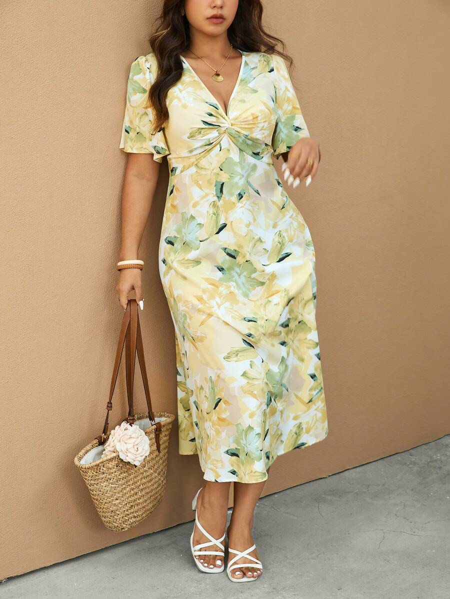 SHEIN GRANDE TAILLE (44/46/48/50/52/54) Robe d'été casual grande taille à col en V e193 https://sheinstyle.store original Algerie DZ SHEIN GRANDE TAILLE (44/46/48/50/52/54) Robe d'été casual grande taille à col en V e193 https://sheinstyle.store original Algerie DZ