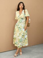 SHEIN GRANDE TAILLE (44/46/48/50/52/54) Robe d'été casual grande taille à col en V e193 https://sheinstyle.store original Algerie DZ