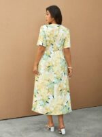 SHEIN GRANDE TAILLE (44/46/48/50/52/54) Robe d'été casual grande taille à col en V e193 https://sheinstyle.store original Algerie DZ