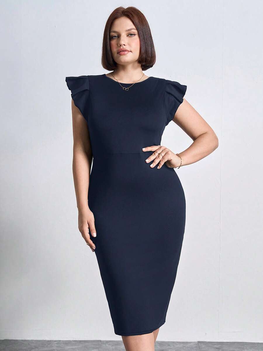 SHEIN GRANDE TAILLE (46/48/50/52/54) Robe élégante manches plissées col rond grande taille E196 https://sheinstyle.store original Algerie DZ SHEIN GRANDE TAILLE (46/48/50/52/54) Robe élégante manches plissées col rond grande taille E196 https://sheinstyle.store original Algerie DZ