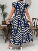 SHEIN GRANDE TAILLE (46/48/50/52/54) Robe imprimé géométrique grande taille E195 https://sheinstyle.store original Algerie DZ