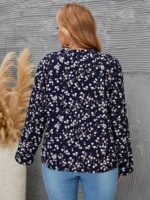 SHEIN GRANDE TAILLE (44/46/48/50/52/54) Blouse à encolure dégagée imprimée de marguerites V24 https://sheinstyle.store original Algerie DZ