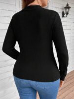 SHEIN GRANDE TAILLE (44/46/48/50/52/54) Pull col double élégant V20 https://sheinstyle.store original Algerie DZ