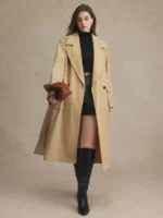 SHEIN GRANDE TAILLE (46/48/50/52/54) Manteau long élégant à double boutonnage uni E219 https://sheinstyle.store original Algerie DZ