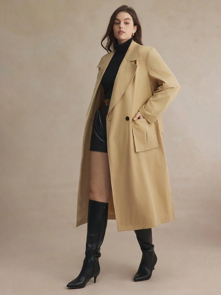 SHEIN GRANDE TAILLE (46/48/50/52/54) Manteau long élégant à double boutonnage uni E219 https://sheinstyle.store original Algerie DZ SHEIN GRANDE TAILLE (46/48/50/52/54) Manteau long élégant à double boutonnage uni E219 https://sheinstyle.store original Algerie DZ